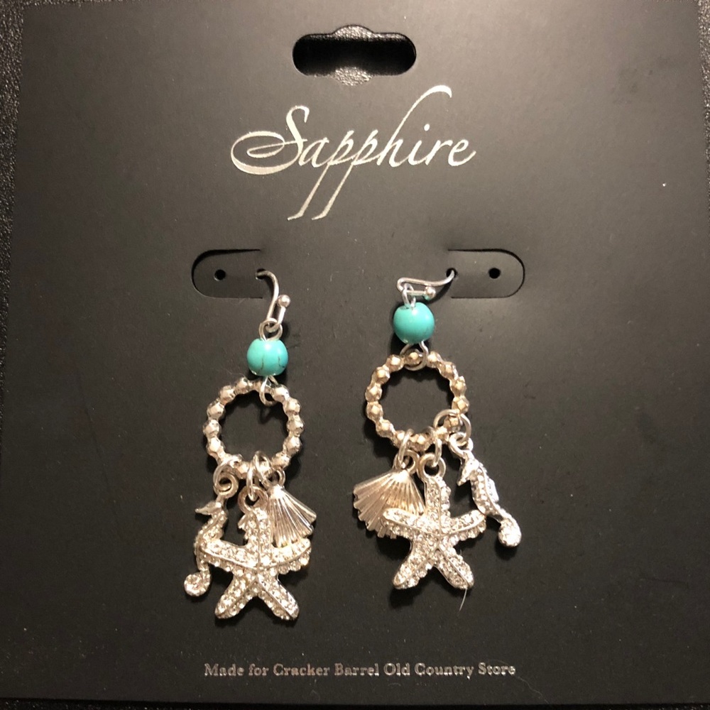 Beach theme drop earrings